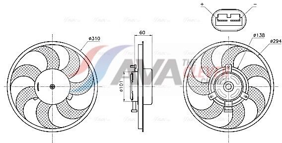 Ava Clever Choice Lüfter, Motorkühlung Ms7782 Für Mercedes