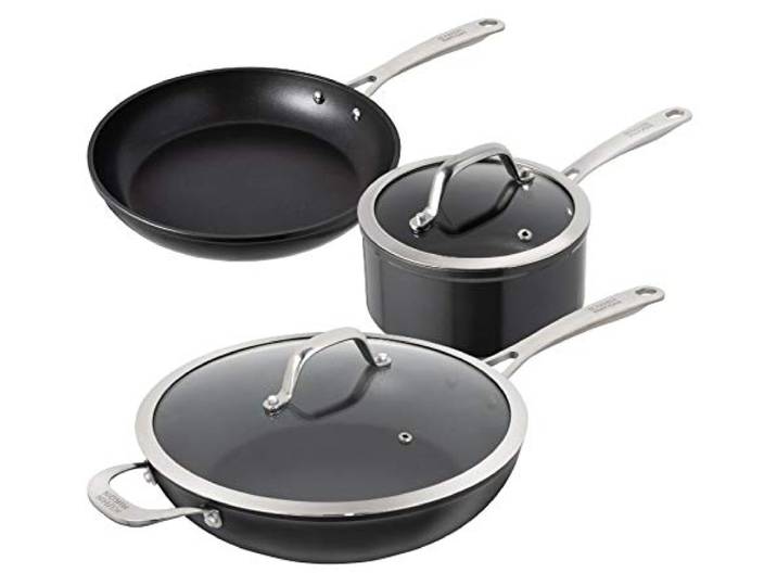 KUHN RIKON Easy Pro Kochgeschirr-Set, Aluminium, Antihaft, 3-teilig
