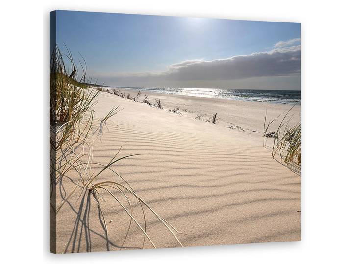 Feeby Wandbild dünen am strand, Beige, Landschaft/Berg, Rechteckig, 50x50 cm, Bilder & Rahmen, Bilder, Leinwandbilder