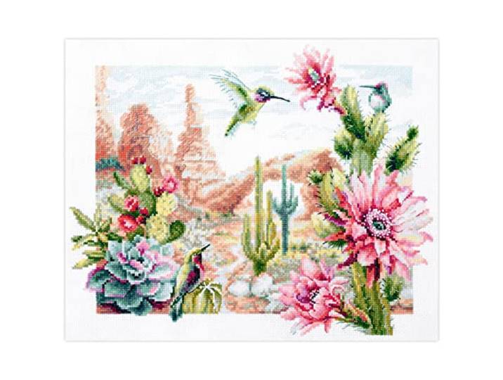Magic Needle 550-758 ZW Wilde Westbloemen kruissteekset met telpatroon Zweigart Edition, katoen, meerkleurig, 34x26cm