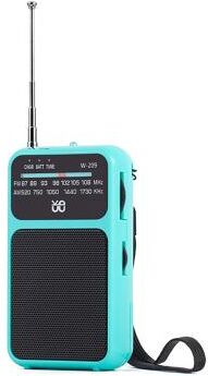 LightInthebox Mini Portable AM FM Radio, Pocket Size Transistor Radio with Analog Tuning, Telescopic Antenna, Built-in Speaker and Wrist Strap, Battery Powered Travel Radio for Hiking and Daily Use