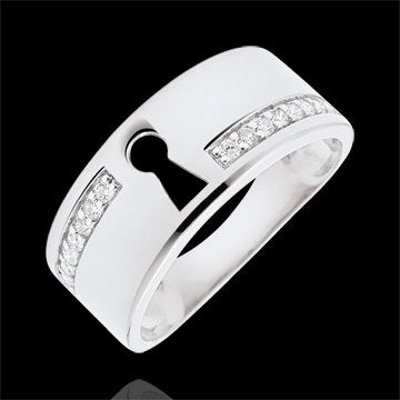 Edenly Ring Kostbares Geheimnis - WeiÃŸgold und Diamanten - 18 Karat
