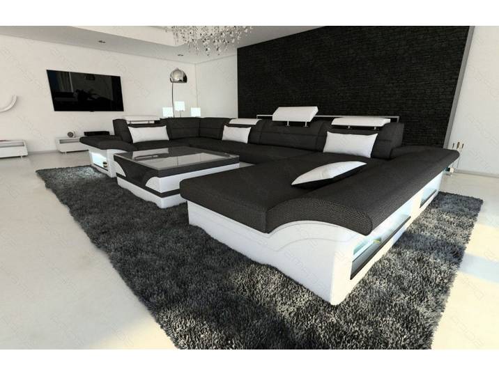 Wohnlandschaft Enzo U-Form in Stoff
