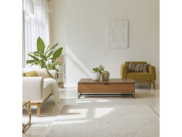 Couchtisch aus Akazienholz 120x80 Urban - Natur
