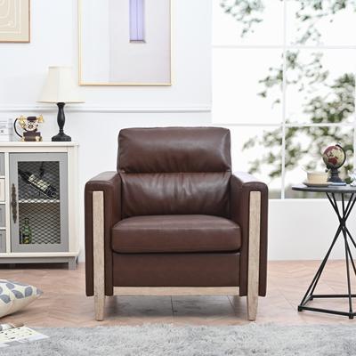 / Long-lasting 33.46 in.W 1-Seater Comfortable Solid Wood Sofa Couch