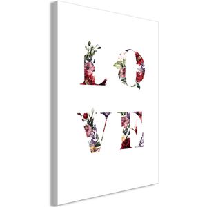Artgeist Wandbild Love in Flowers, Leinwand, Hochformat, 60 x 90 cm
