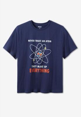 Men's Big & Tall KingSize Slogan Graphic T-Shirt by KingSize in Atom (Size 2XL)