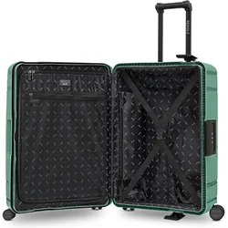 Redolz Essentials 15 4-Rollen Trolley 65 cm mit Dreipunkt-Verschluss, Koffer, Grün