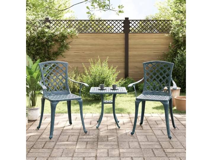Vert Siège de jardin - Chaises de jardin - (2 pcs) - vert aluminium coulé C2145