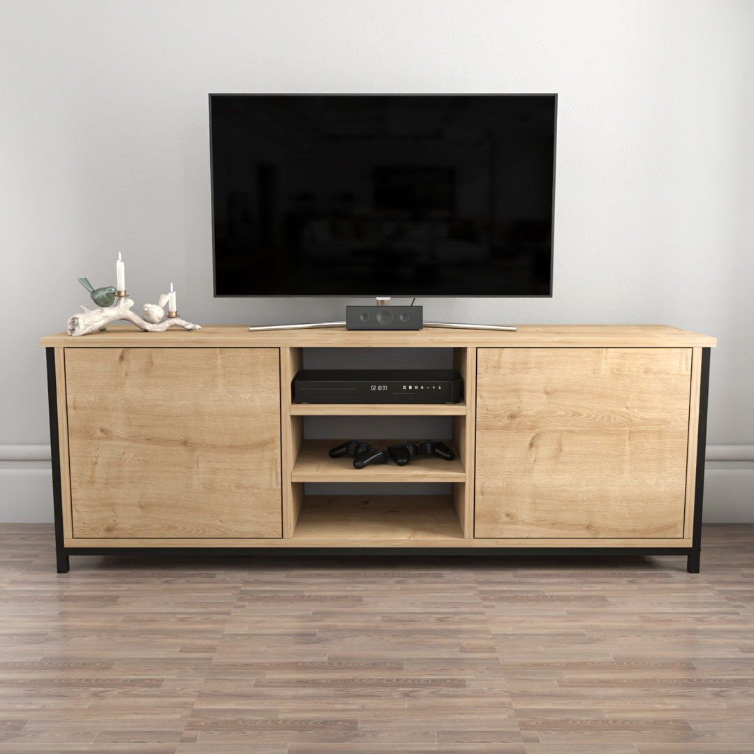 Blue Elephant Rozaje TV Stand for TVs up to 60" Black/Oak 60"