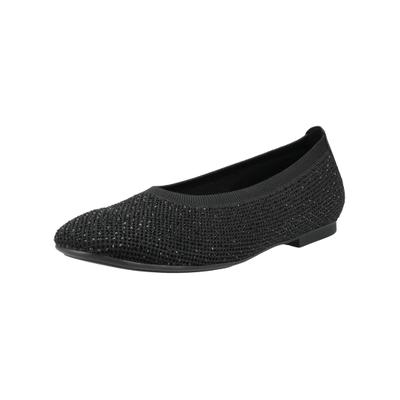 Ballerina GABOR "Gabor Ballerinas Textil", Damen, Gr. 40, schwarz, Textil, Schuhe Ballerina