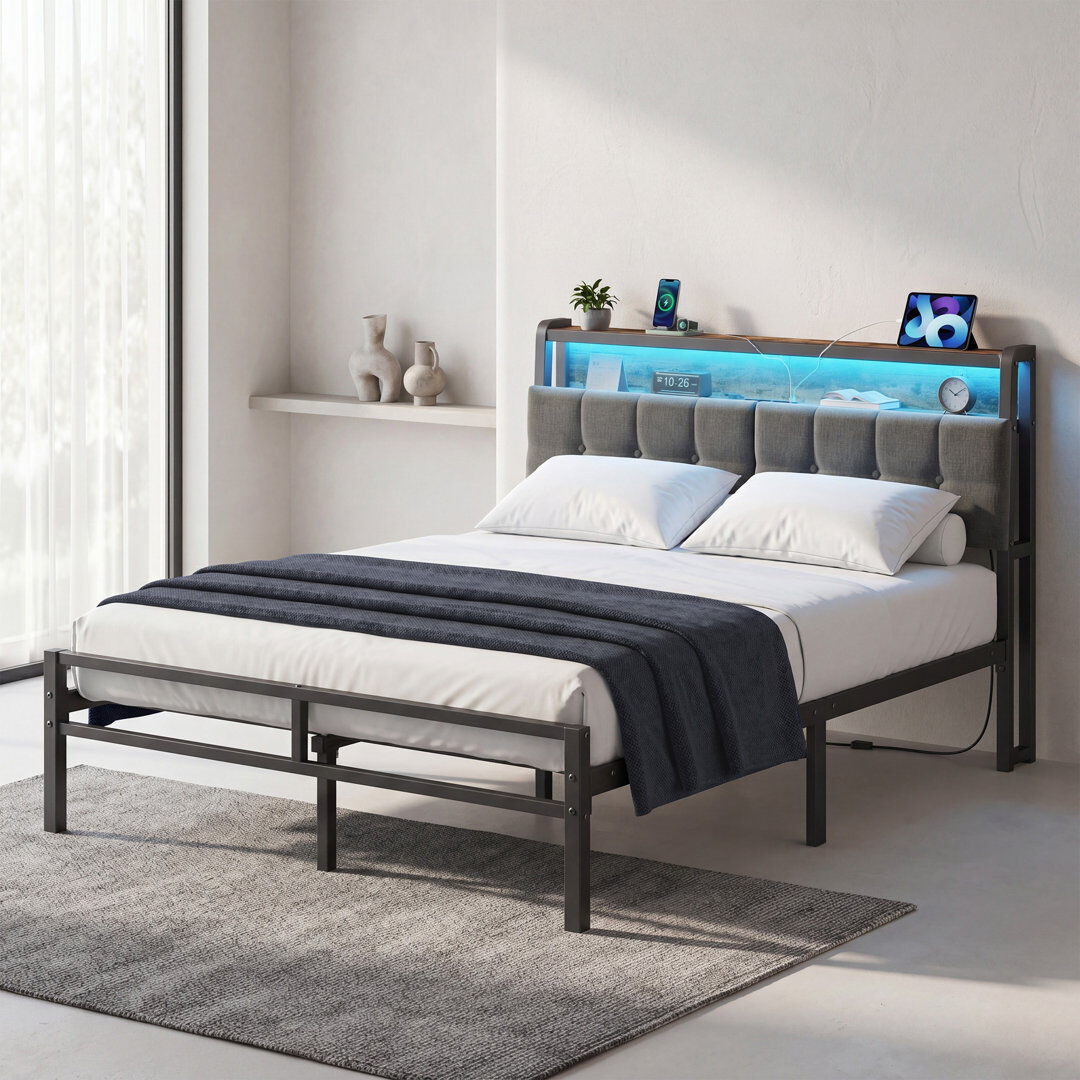 Trent Austin Design Bed Rustic Brown European Kingsize (160 x 200 cm)