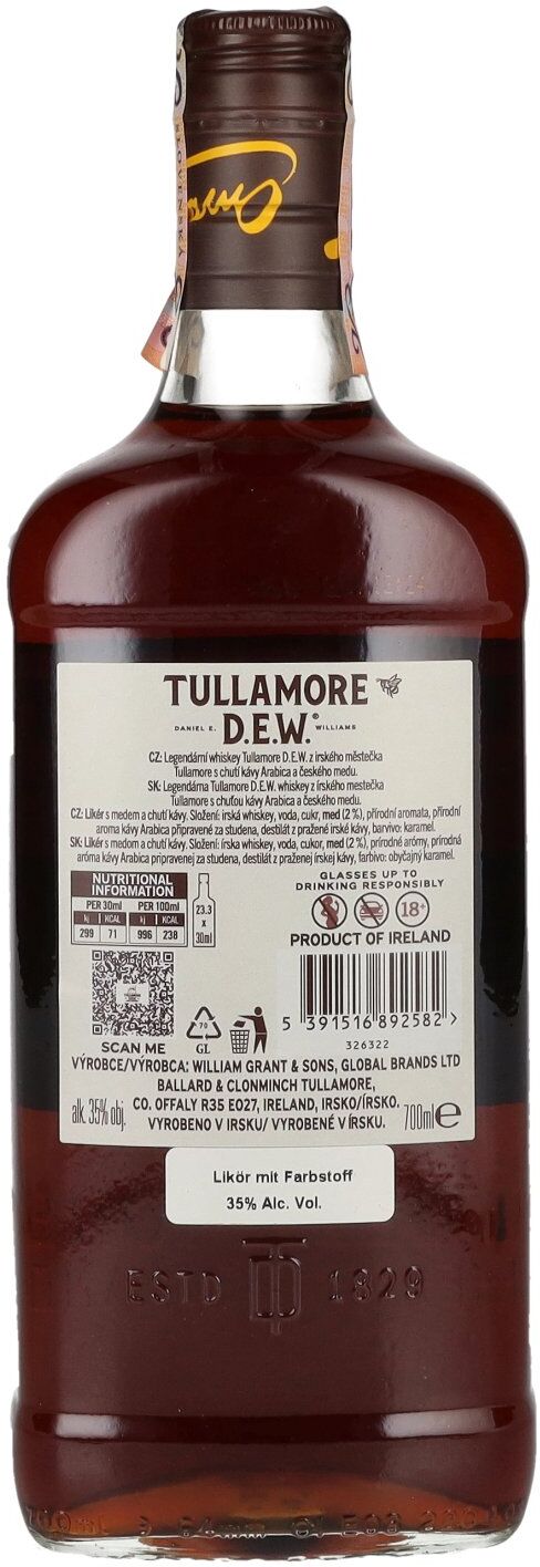 Tullamore Dew Tullamore D.E.W. Café Honey Liqueur 35% Vol. 0,7l