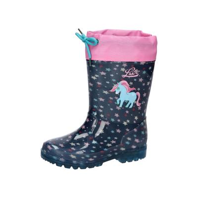 Gummistiefel LICO "Stiefel Powerlight W Blinky", Mädchen, Gr. 24, wärmend, blau, Synthetik, Schuhe Gummistiefel