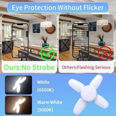 Uplift Essentials Foldable Fan Shape LED Bulb 28W Ceiling Light cold White 85v 265v