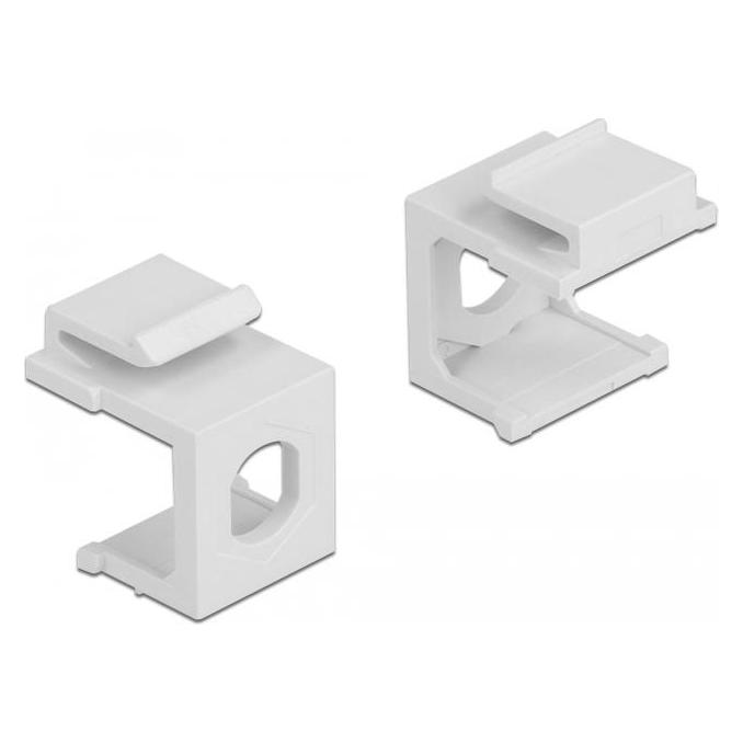 Delock Keystone Abdeckung weiss mit 8,0 mm Durchführung 4 Stück (Keystone Modul) (86819)