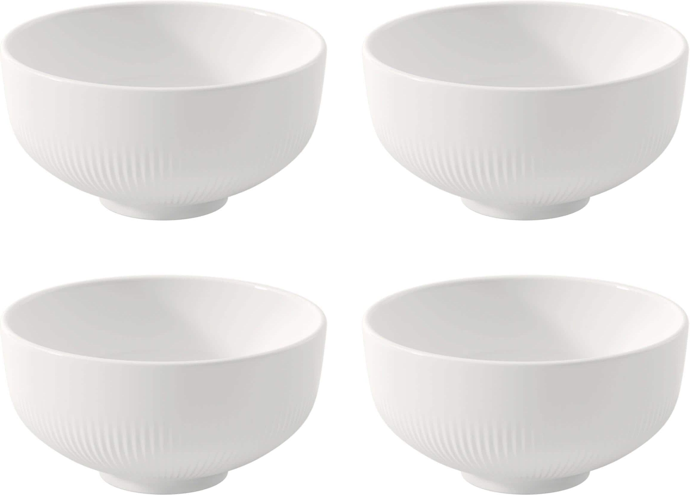 Schüssel VILLEROY & BOCH "Afina 4 Stück, 13 cm", weiss (weiß), Porzellan, Schüsseln, Schüssel weiß Einheitsgröße