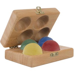 THERABAND Stressball Handtrainer-Set, bunt, Ø 5 cm, inklusive Holzbox, 4 Stück