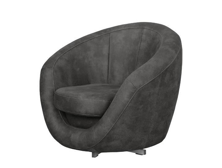 Drehsessel Blau/Dunkelgrau Microfaser Bera 92 x 75 x 80cm