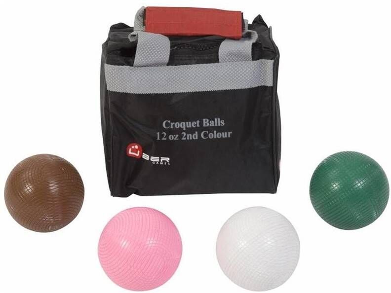 Uber Games Pack de 4 boules de croquet de 340g - couleurs secondaires - Uber