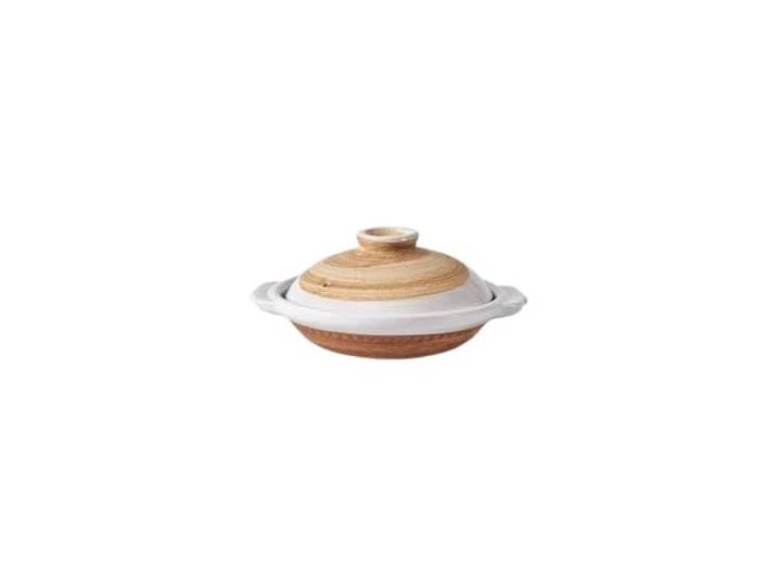Kreativer Steinguttopf, Tonkeramik-Suppentopf Hochtemperaturbeständiger flacher Topf, Kochgeschirr for die Küche(Shallow pot 0.4L)