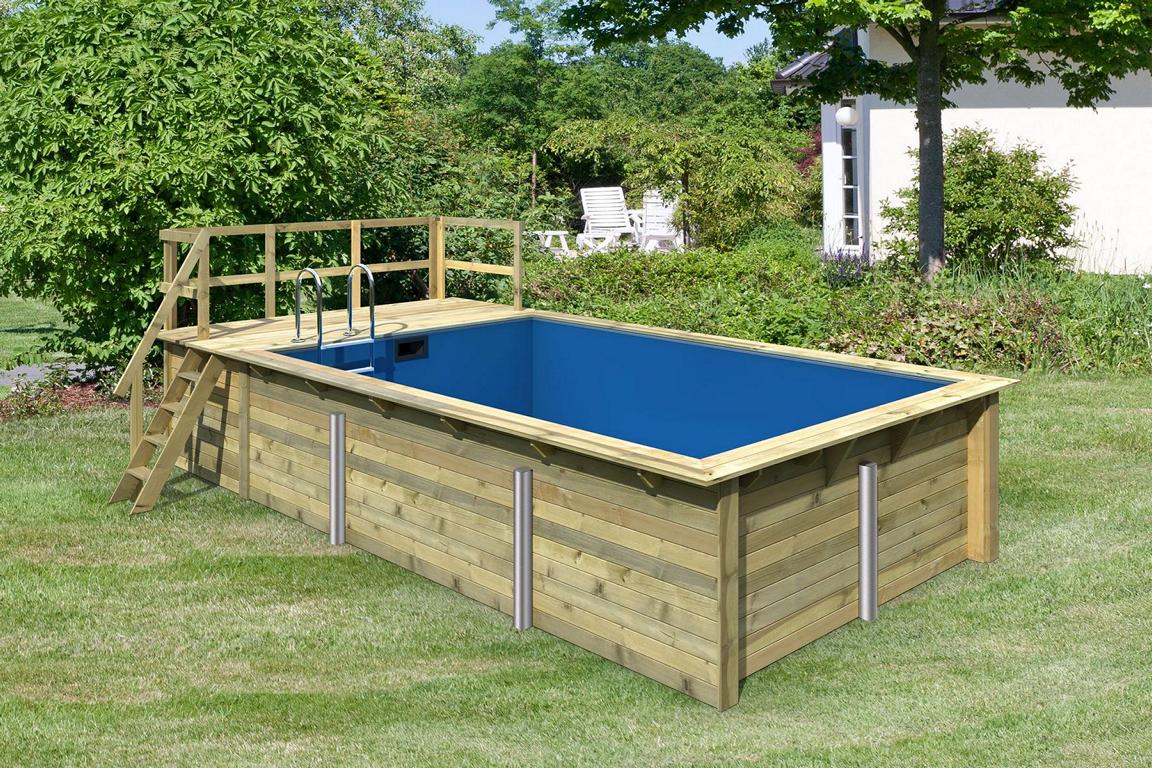 KARIBUHOLZT Pool Rechteck 44mm Größe 3 KDI Terrasse A 350x530cm 16905372