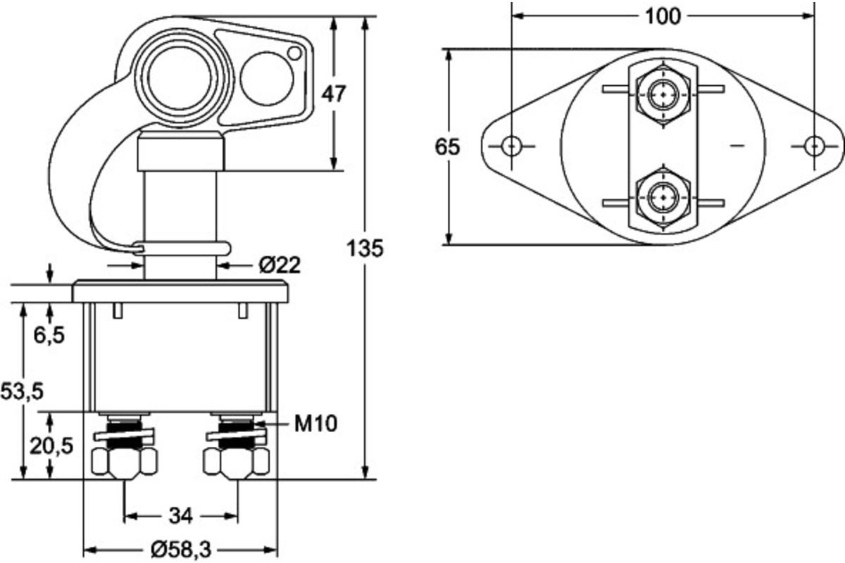 Hauptschalter, Batterie HELLA 6EK 002 843-111