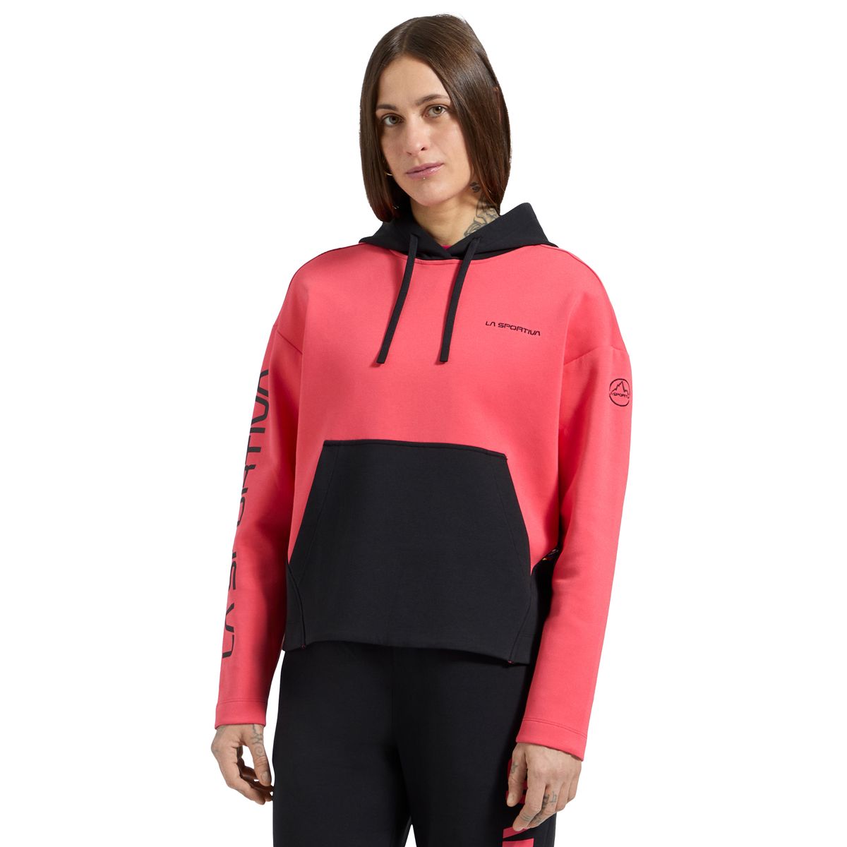 La Sportiva Podium Hoody Big Logo Women black/hibiscus (K00P02) M ZACW04501K00P02M
