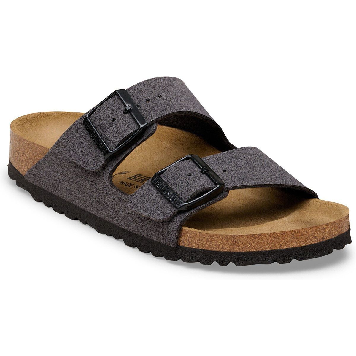 Birkenstock Arizona Birkibuc Unisex velvet gray/black buckles (960) Schmal 38 1032023-960-38