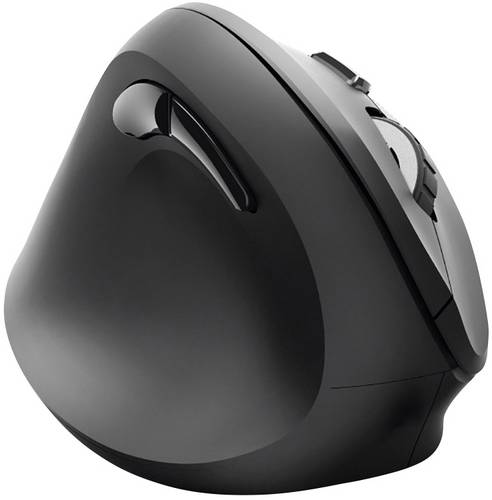 hama 00182697 Vertikale, ergonomische Linkshänder-Funkmaus "EMW-500L", 6 Tasten, Schwarz