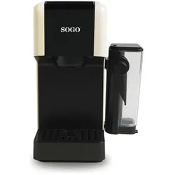 Sogo 4 in 1 Espresso Machine -with Milk Tank White/Black 14, Siebträgermaschine, Weiss