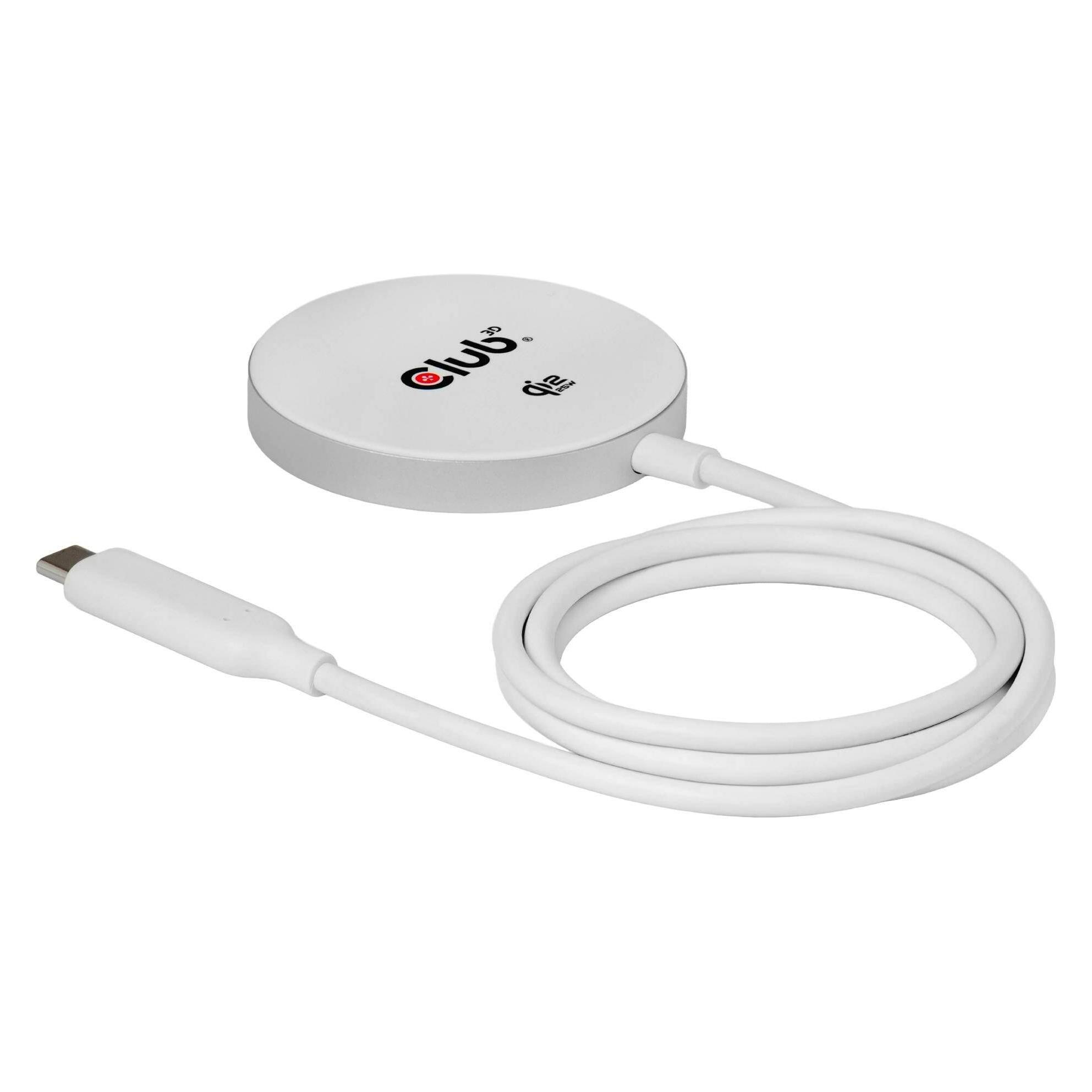 Club 3D Club3D Ladegerät Qi2 USB Typ C 25W wireless weiss (25 W) (CAC-3026)