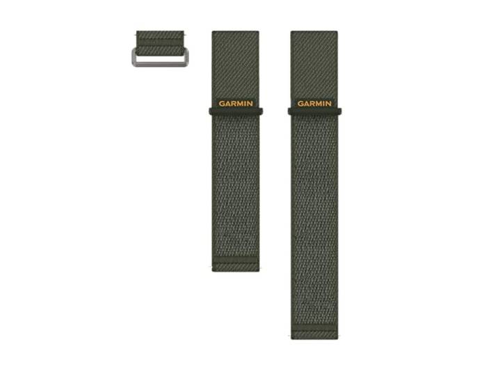 Garmin Venu X1 horlogeband, quick-release 24 mm – nylon ComfortFit – Moss