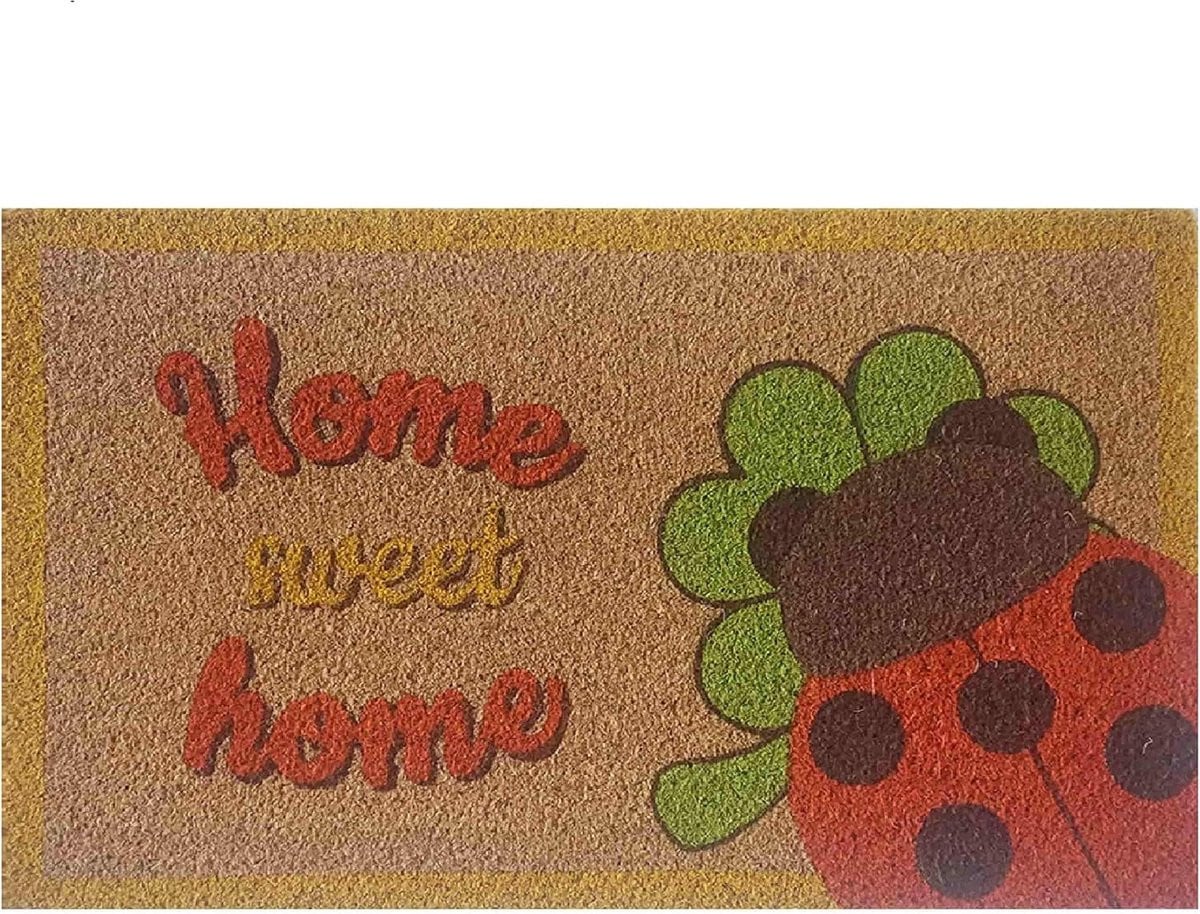Deurmat Home Sweet Home met Lieveheersbeestje van Kokos