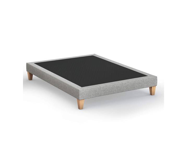 Sommier déco tapissier gris céleste - SOMEO 130x200