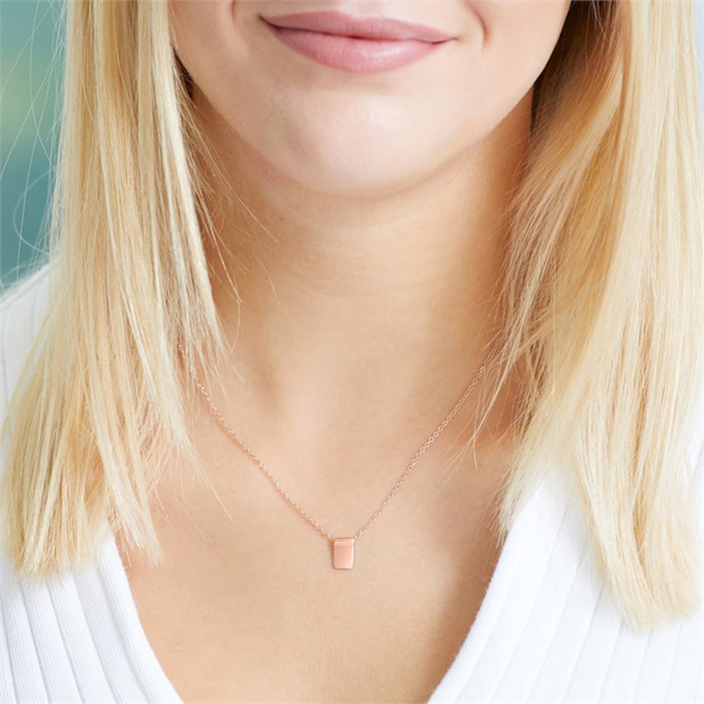 Unique Gravierbare Kette aus Sterlingsilber rosévergoldet rosé