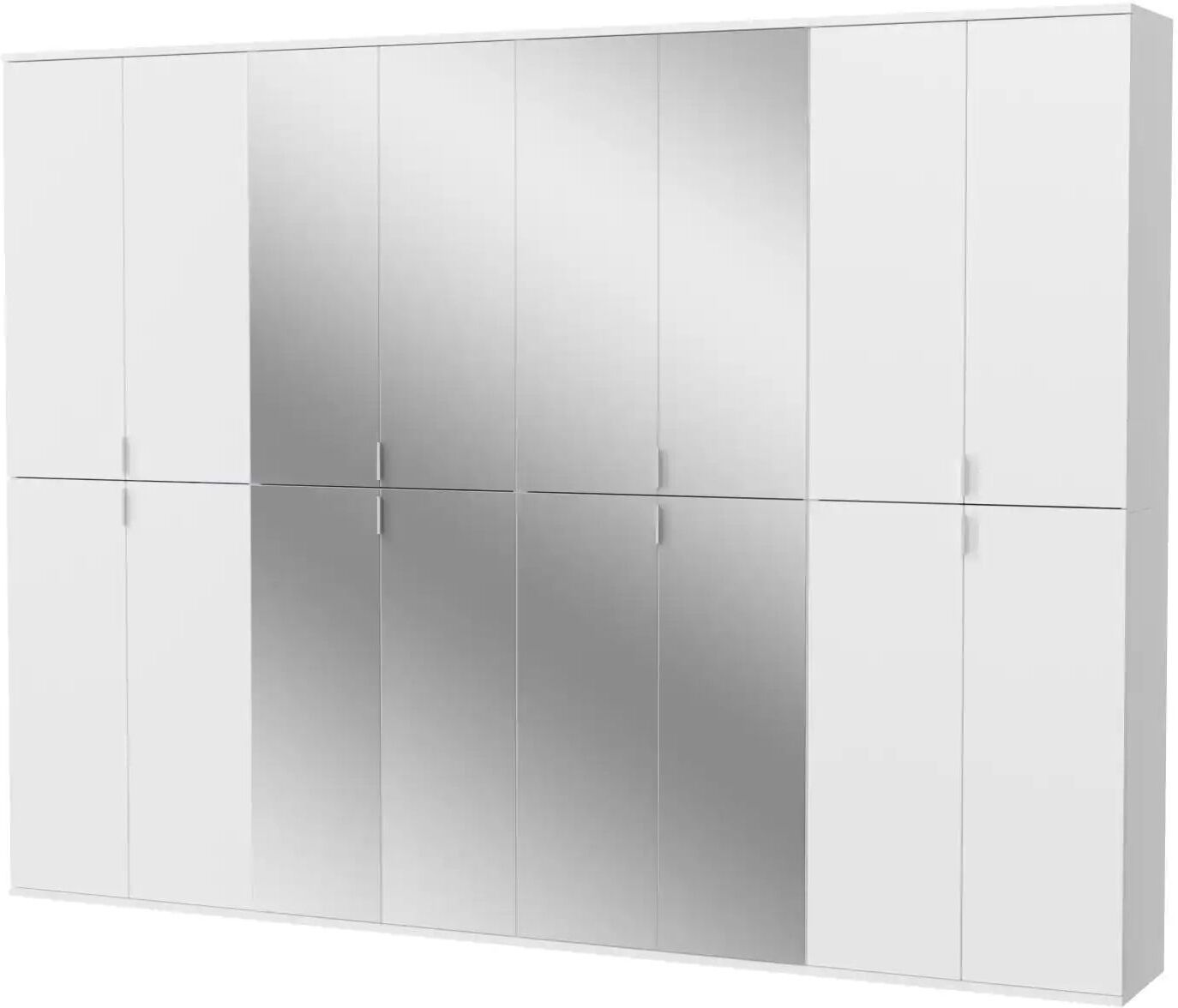 Höffner Garderobenschrank  Projekt X ¦ weiß ¦ Maße (cm): B: 244 H: 193 T: 34.0
