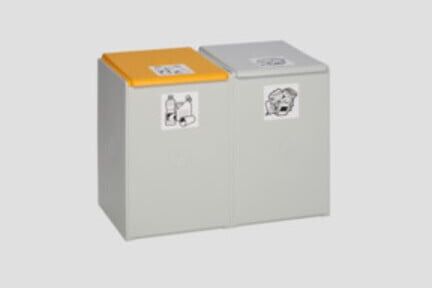 VAR Kunststoffcontainer 2-fach ohne Deckel 120 l (3811)
