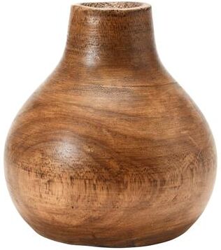 Storied Home Decorative Paulownia Wood Pedestal Vase