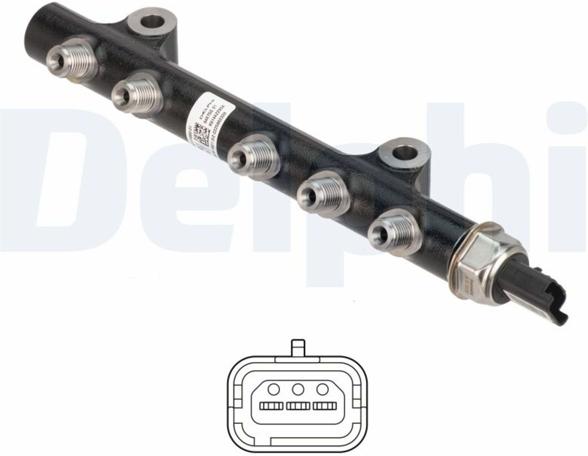 Verteilerrohr, Kraftstoff DELPHI 9144A290B