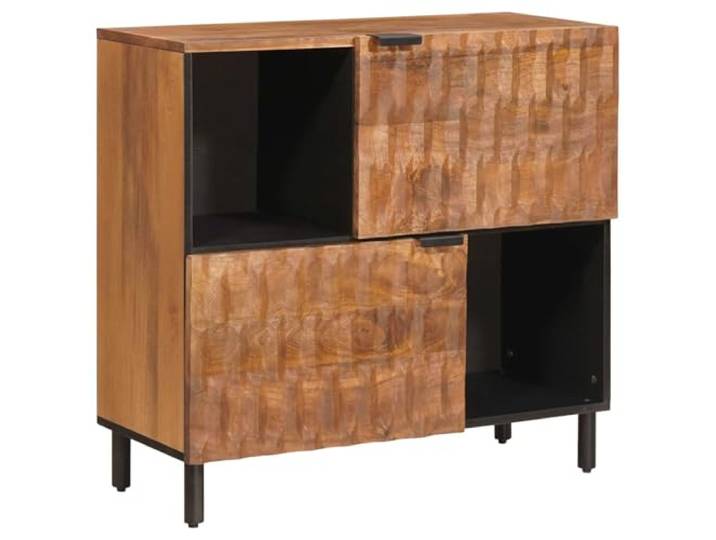 Heofavd Sideboard Akazienbraun 80x33x75 cm Mango Massivholz Kommode