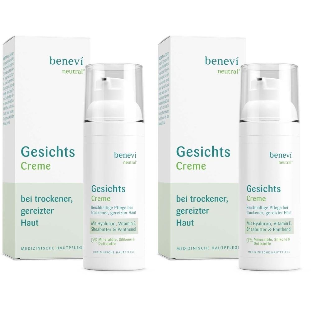 Benevi neutral Gesichts-Creme 2x 2x50 ml Creme