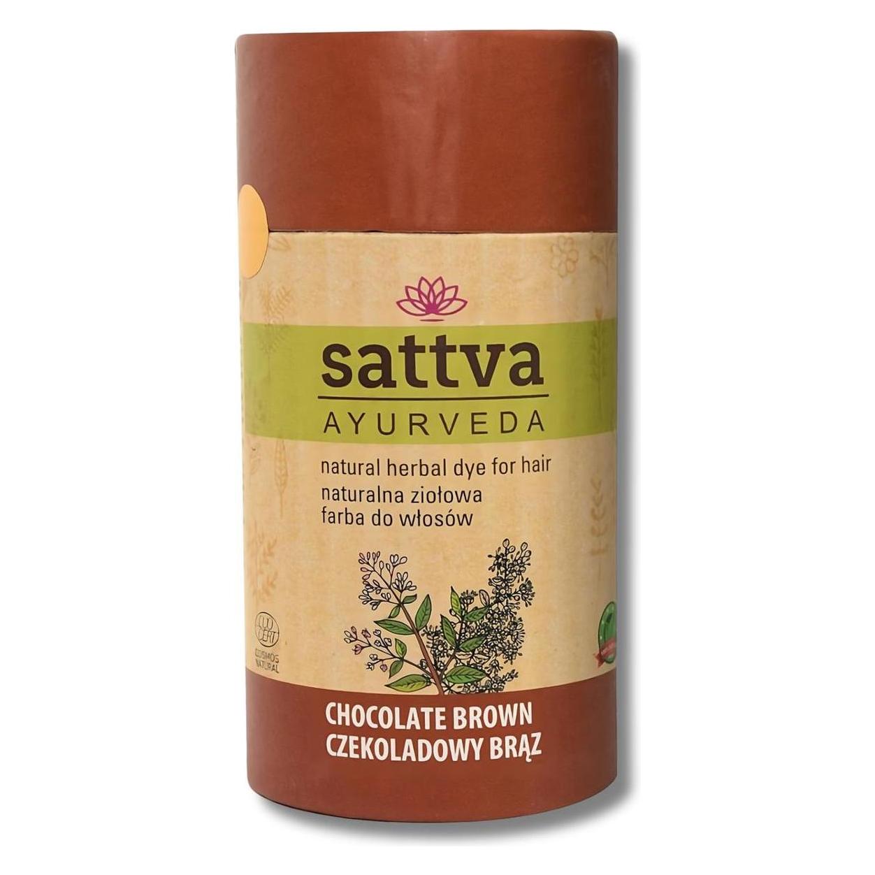 Sattva Ayurveda Sattva Natural Herbal Dye For Hair Natural Herbal Hair Dye Chocolate Brown 150G (Chocolate Brown) (5903794186019)