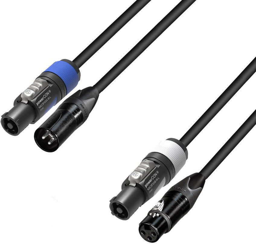 Adam Hall Cables 5 Star H Pcon A 0150 - Hybridkabel   Audio Neutrik® Xlr X Powercon®   1,5 M
