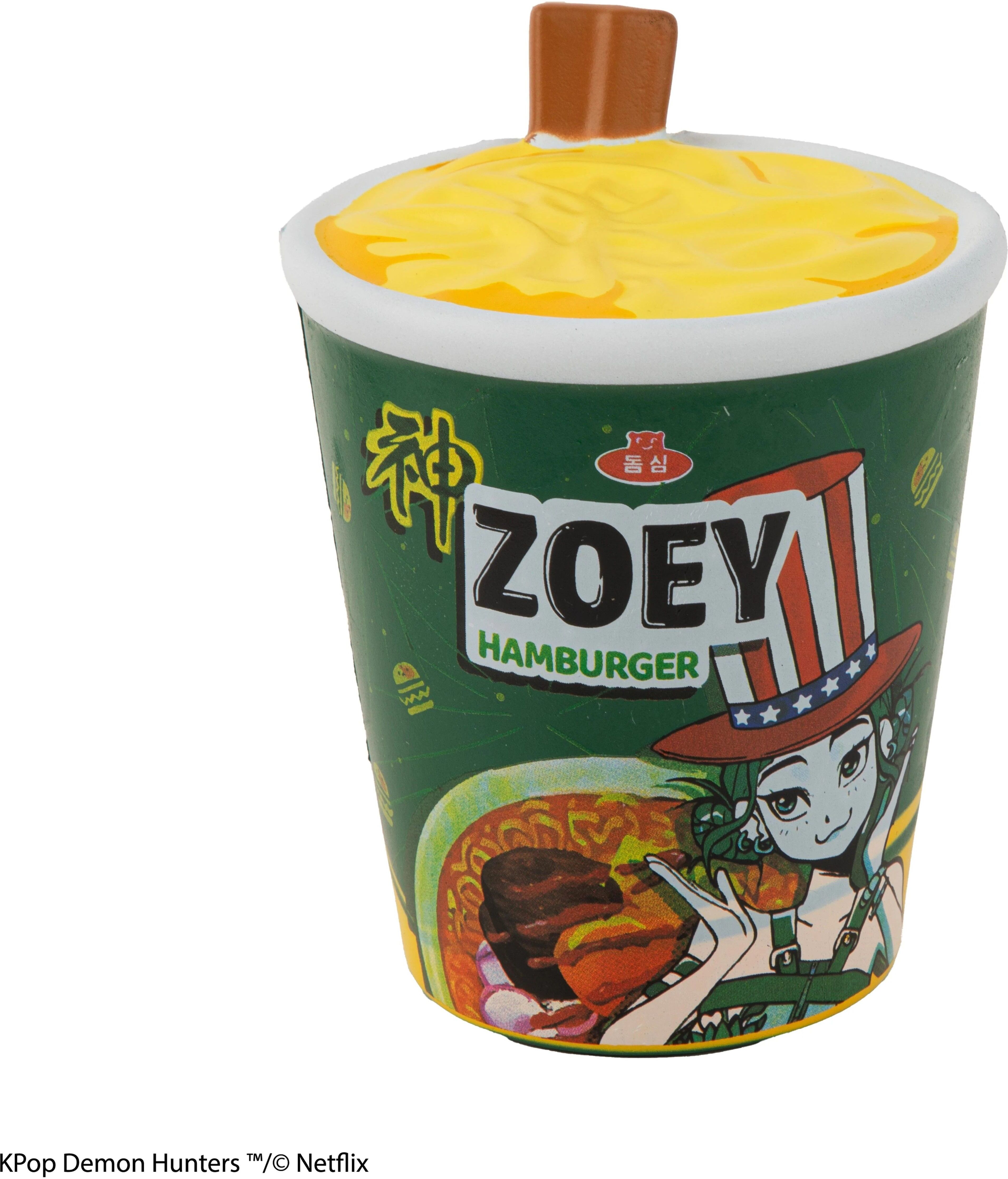 K-pop Zoey Hamburger Noodles -pehmolelu / squishy-puristelelu