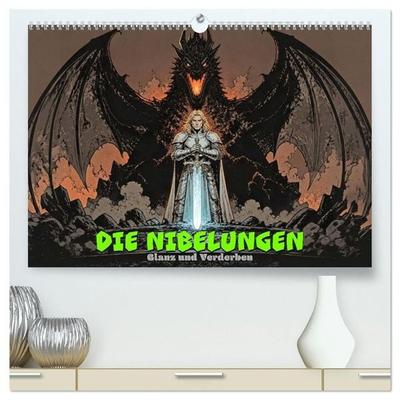 Die Nibelungen: Glanz und Verderben (hochwertiger Premium Wandkalender 2027 DIN A2 quer), Kunstdruck in Hochglanz