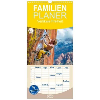 Familienplaner 2026 - Vertikale Freiheit mit 5 Spalten (Wandkalender, 21 x 45 cm) CALVENDO