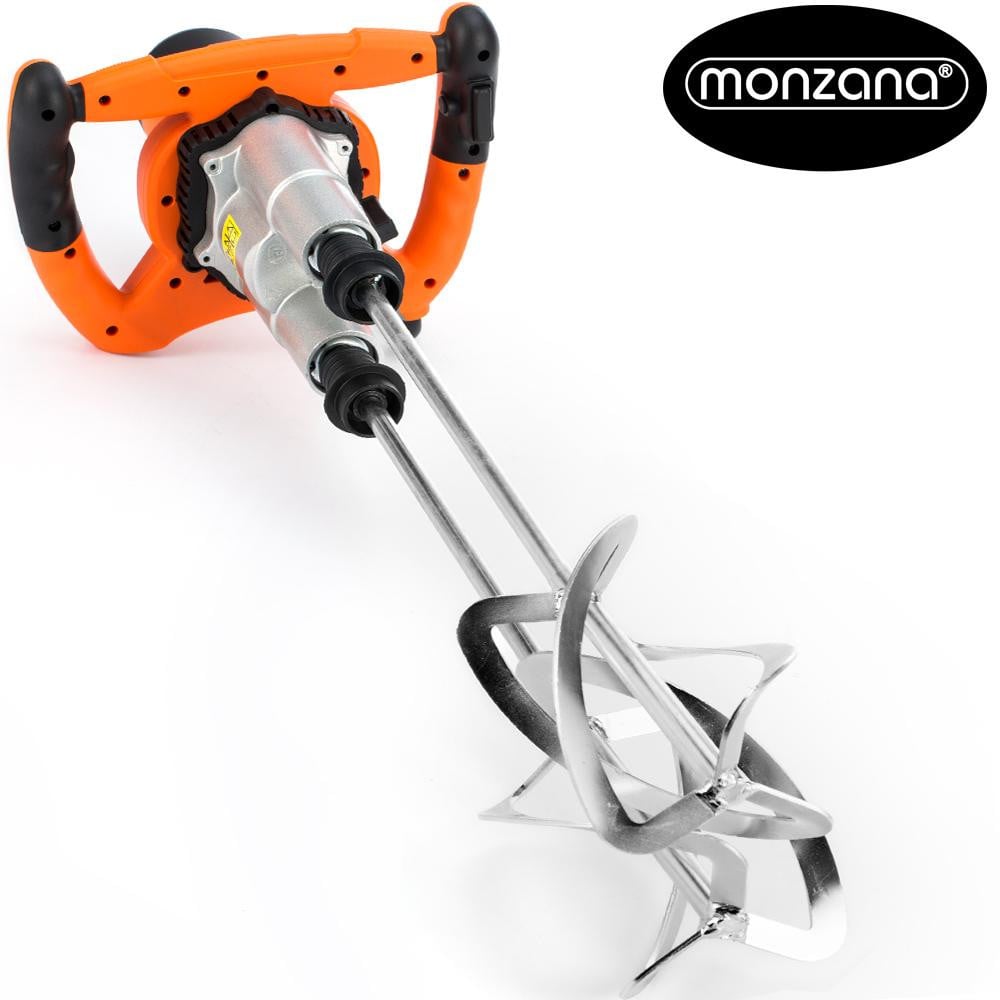 DEUBA Dubbele mengmachine 1800 watt tot 90 liter met M14 mengspindel voor mortel en beton