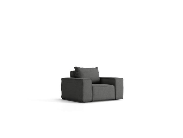 Kaiser Möbel Gartensessel Sonne Grau, Holz, Füllung: Komfortschaum, 115x73x88 cm, Gartenmöbel, Loungemöbel, Loungesessel