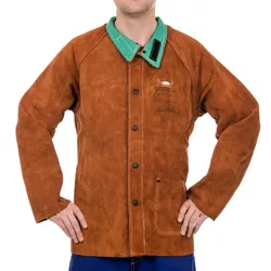 Weldas Schweißerjacke 44-7300 Lava Brown Rindspaltleder